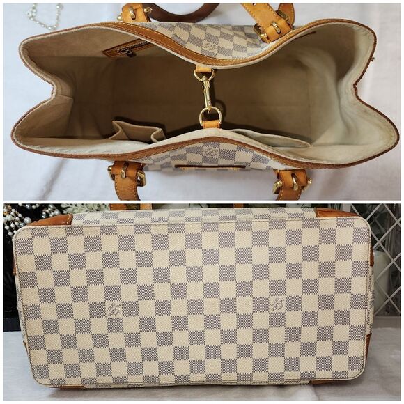 Authentic Louis Vuitton Damier Azur Hampstead MM with Dust Bag - Picture 14 of 17